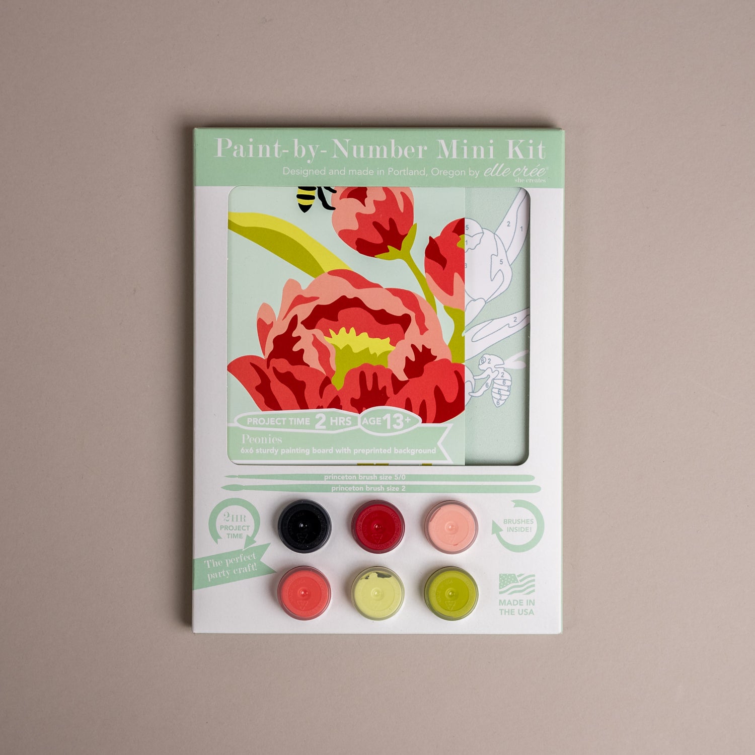 Dahlias MINI Paint-by-Number Kit — The Blue Peony