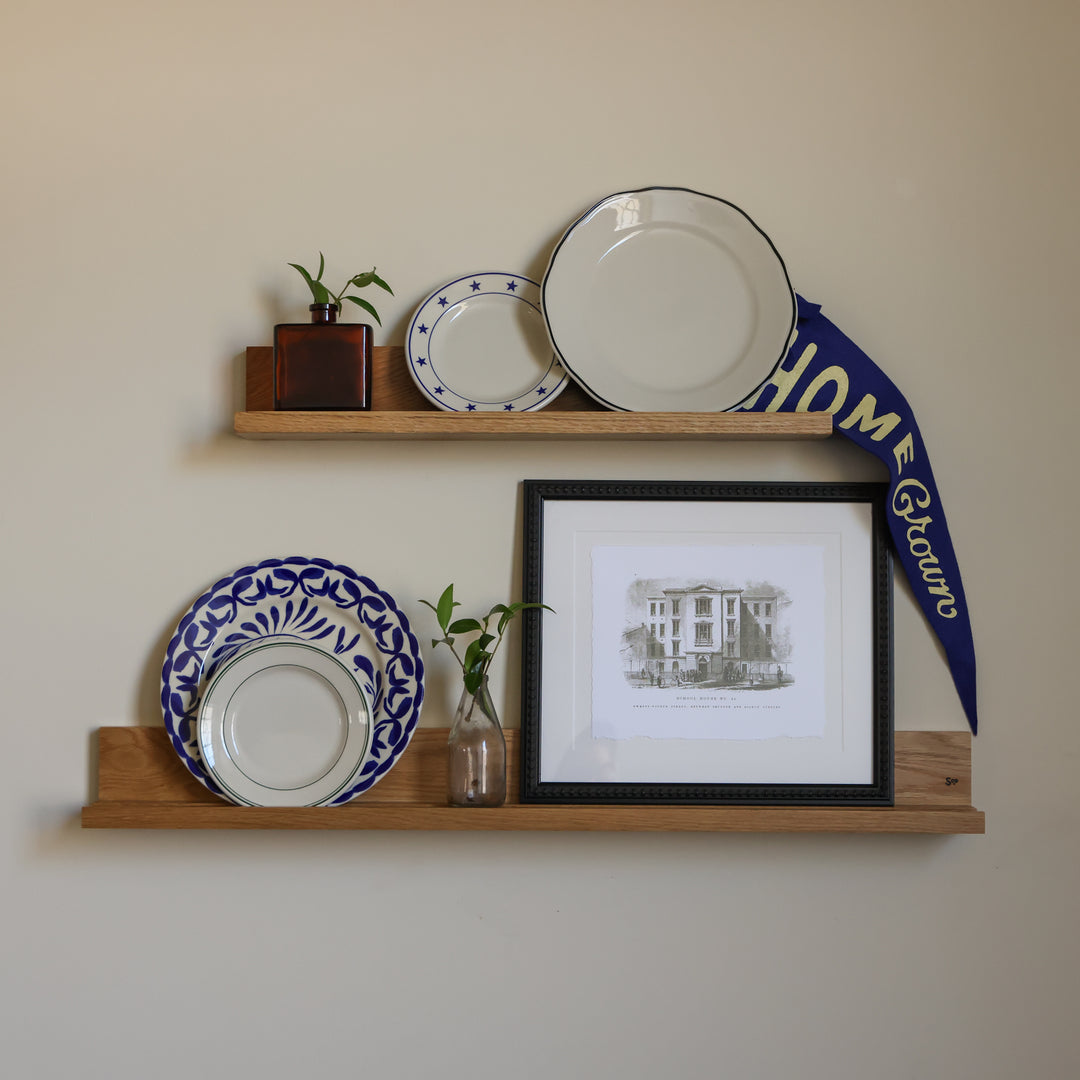 White Oak Floating Shelf