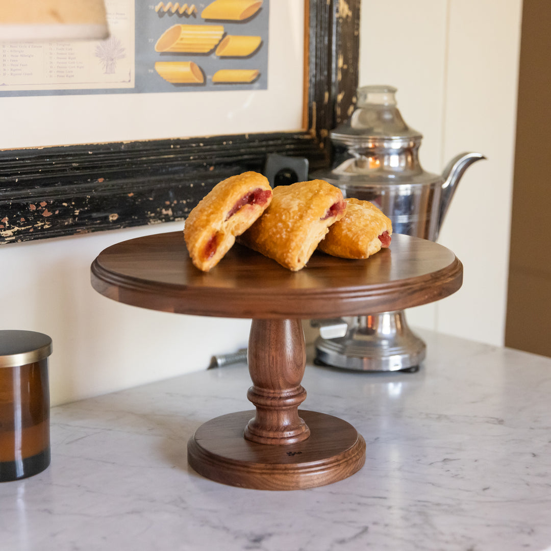 Walnut Cake Stand