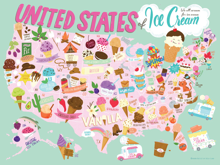 True South United States of Ice Cream Puzzle