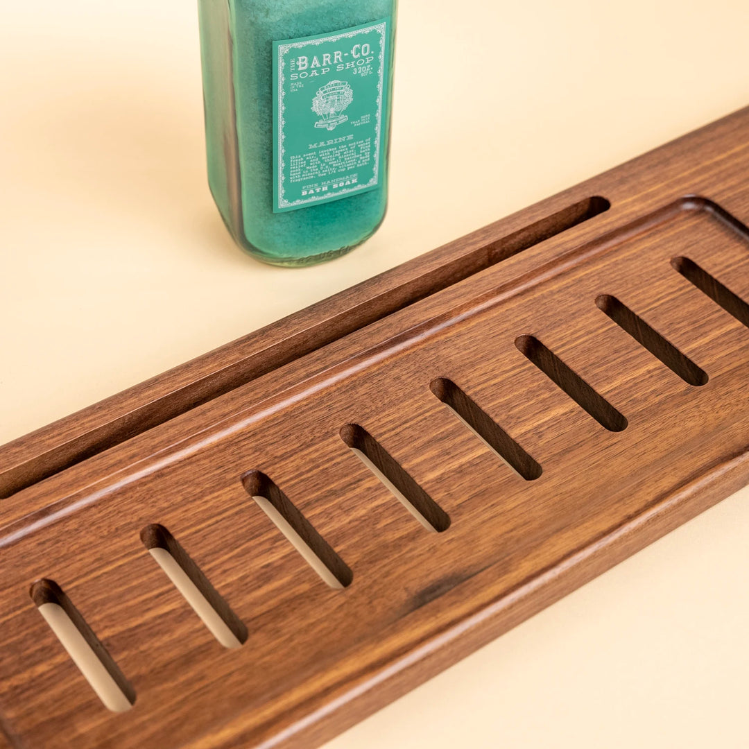 Walnut Slotted Bath Caddy