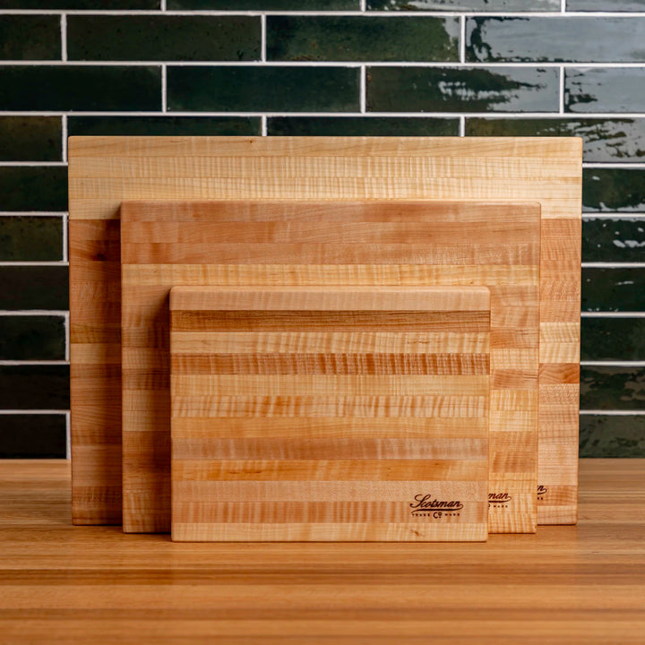 Curly Maple Eased Edge Butcher Block