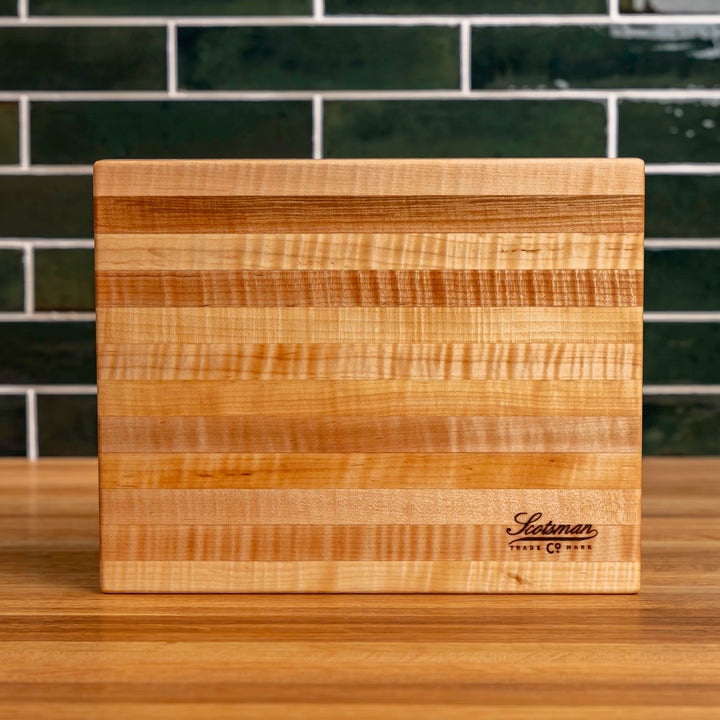 Small Curly Maple Eased Edge Butcher Block