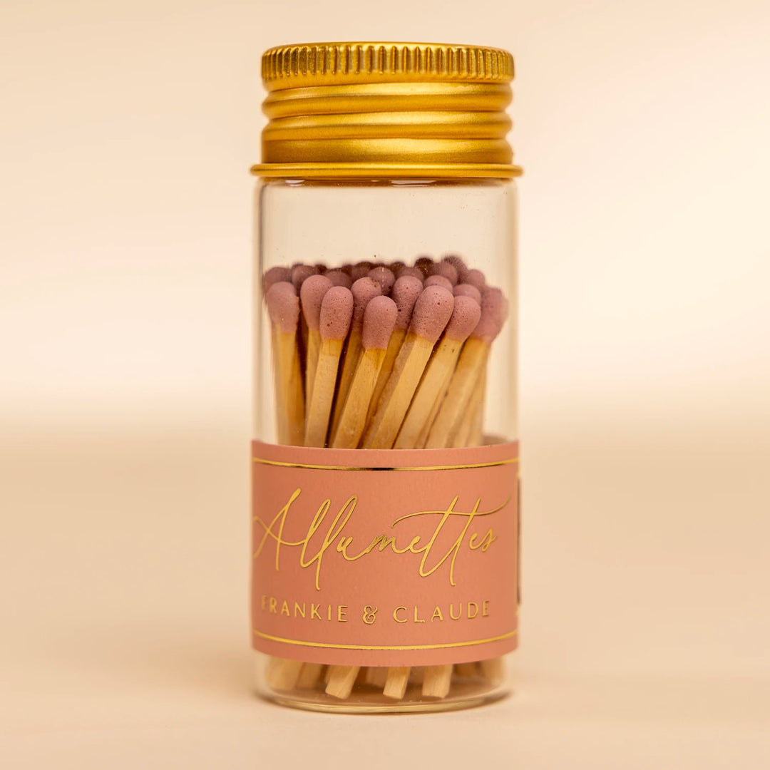 Dusty Rose Allumette Match Jar