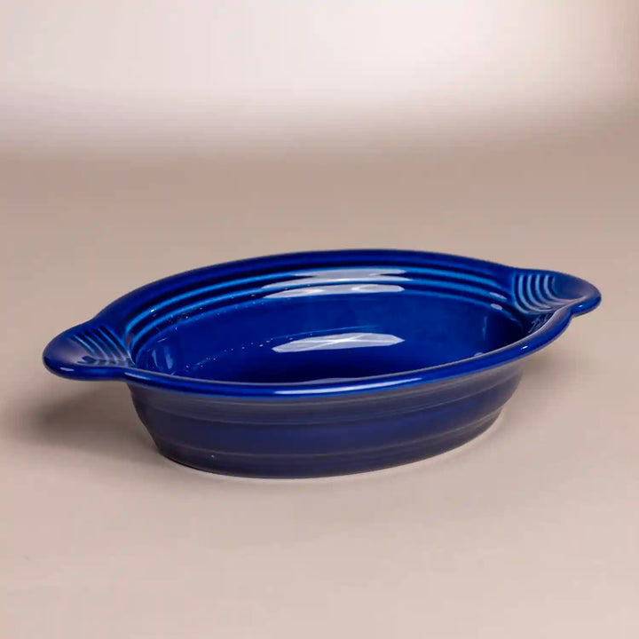 Fiesta twilight blue small oval casserole dish