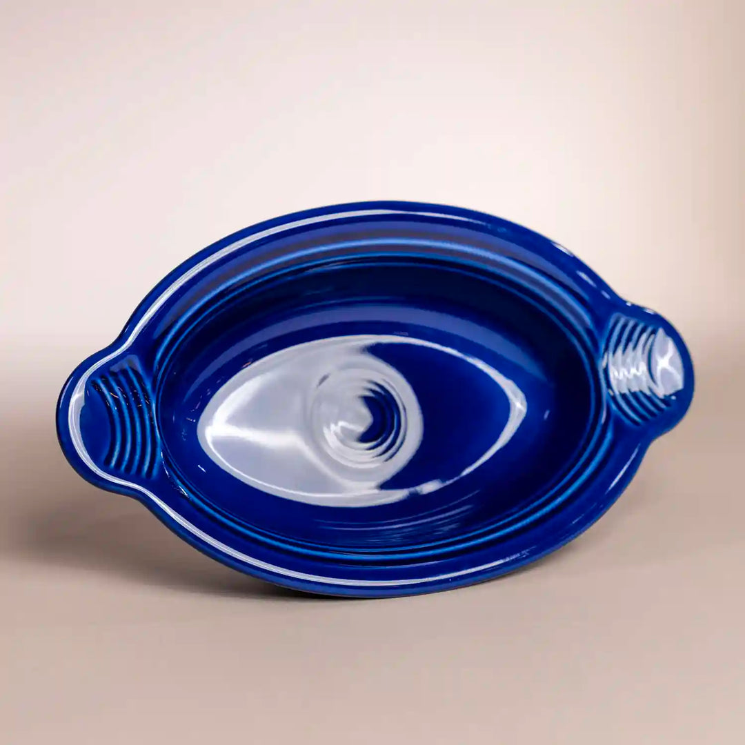 Fiesta twilight blue small oval casserole dish