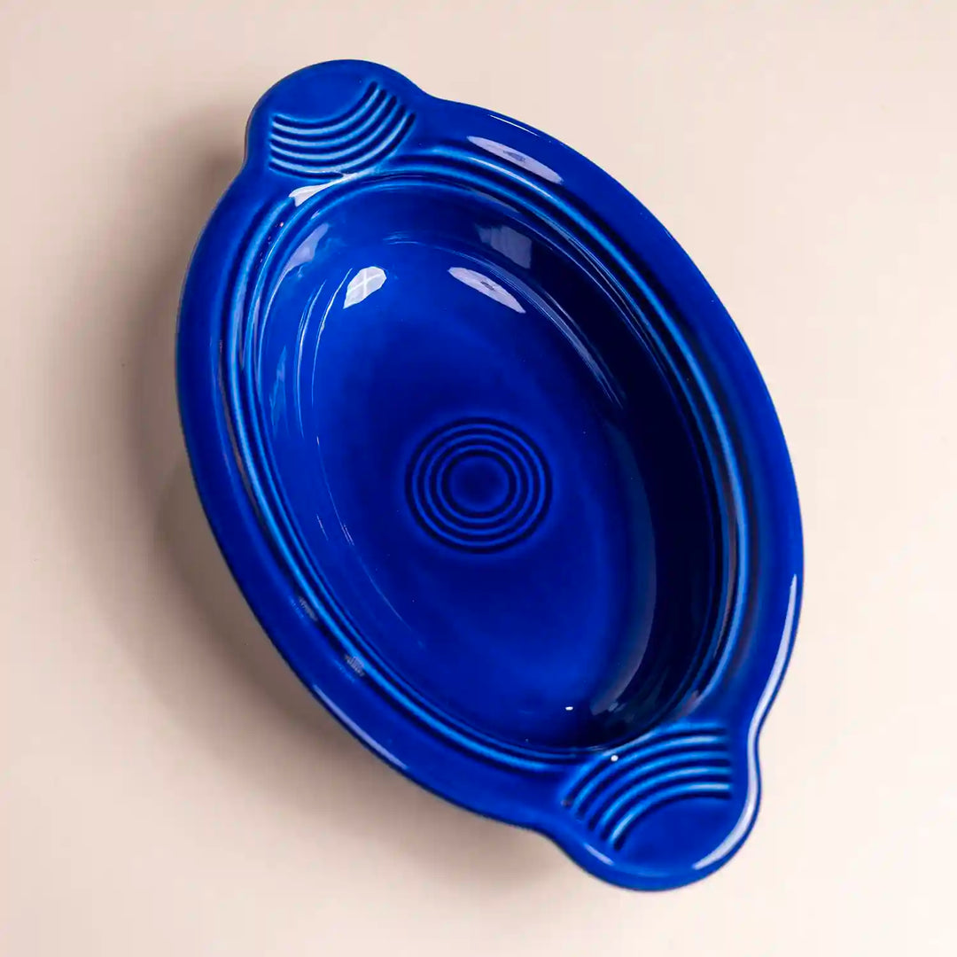 Fiesta twilight blue small oval casserole dish