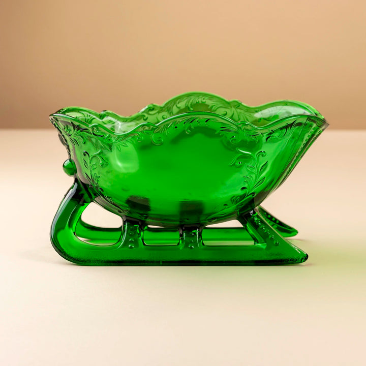 Hunter Green Sleigh Candy Dish