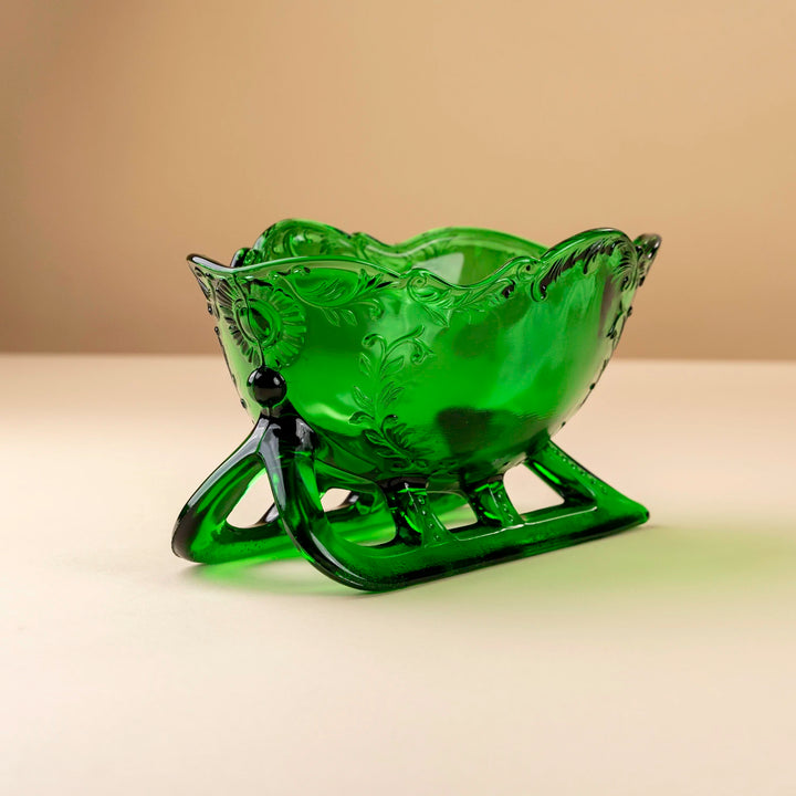 Hunter Green Sleigh Candy Dish