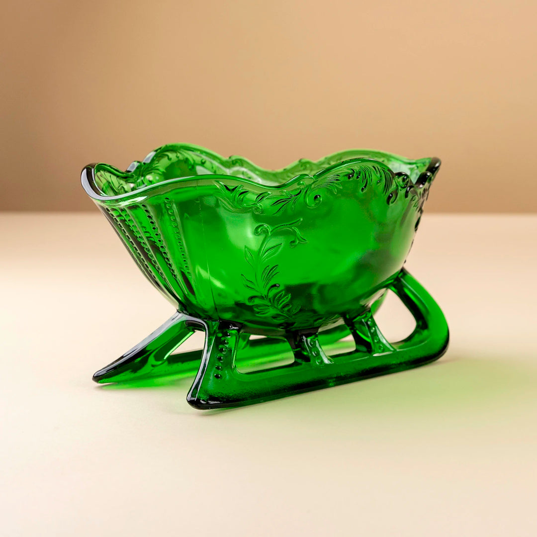 Hunter Green Sleigh Candy Dish