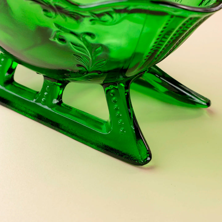 Hunter Green Sleigh Candy Dish