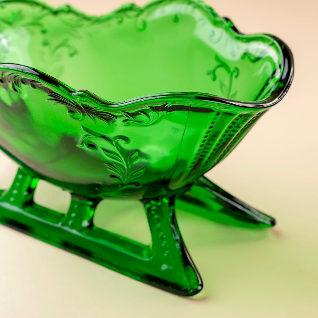 Hunter Green Sleigh Candy Dish