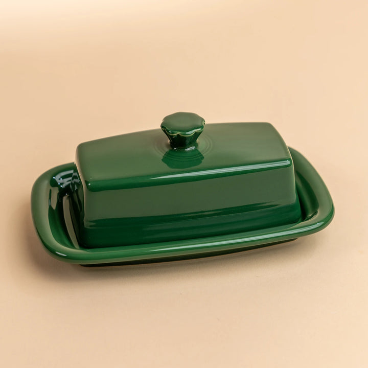 Jade Covered Butter Dish