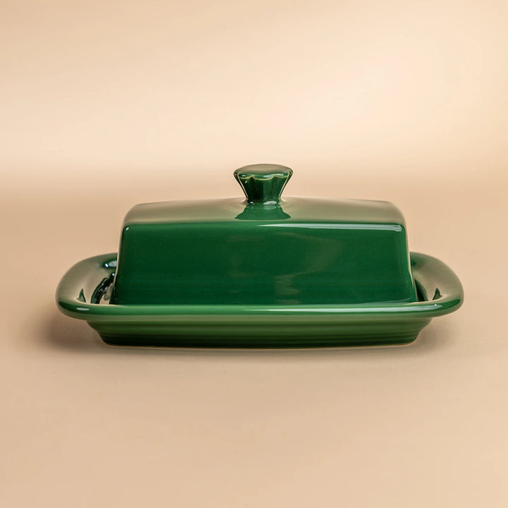 Jade Covered Butter Dish