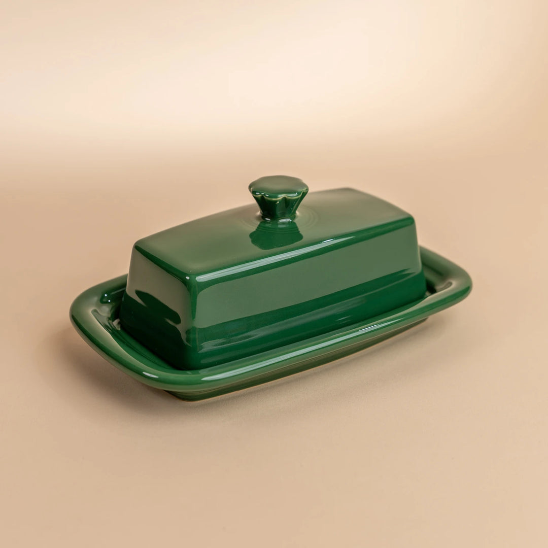 Jade Covered Butter Dish