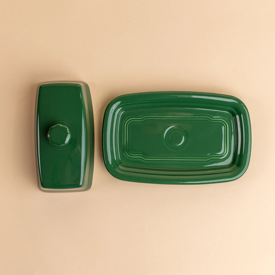 Jade Covered Butter Dish