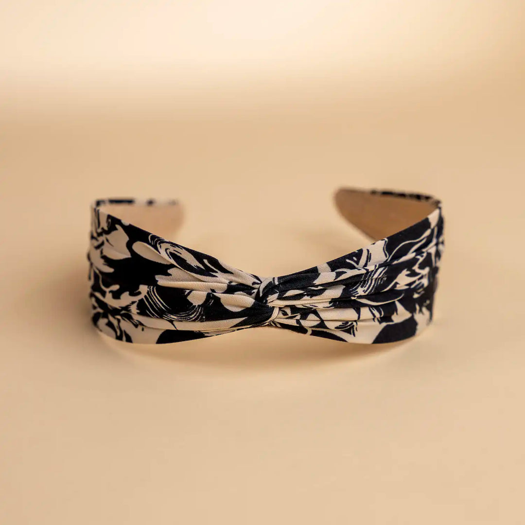 Mallories Black Abstract Headband