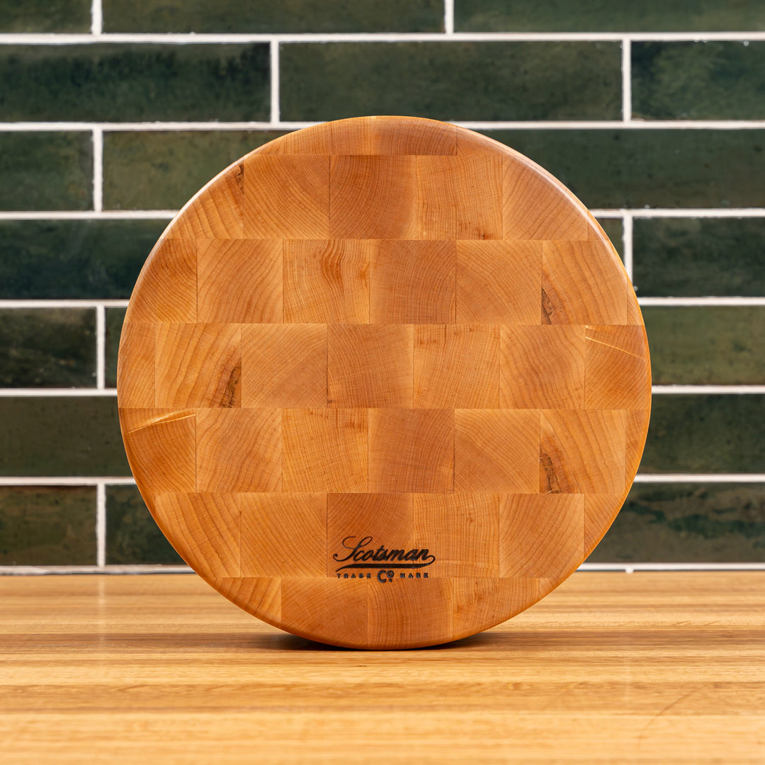 Maple End Grain Round Butcher Block