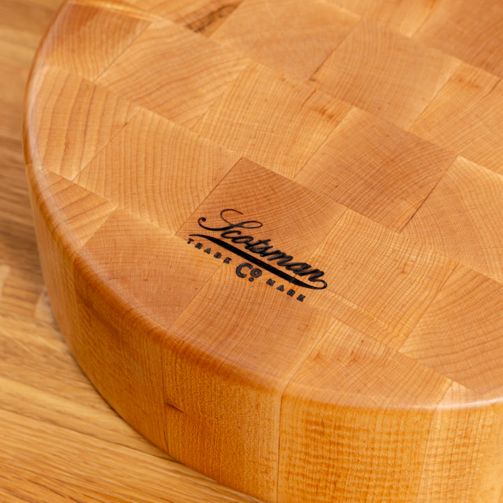 Maple End Grain Round Butcher Block