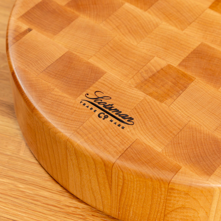 Maple End Grain Round Butcher Block