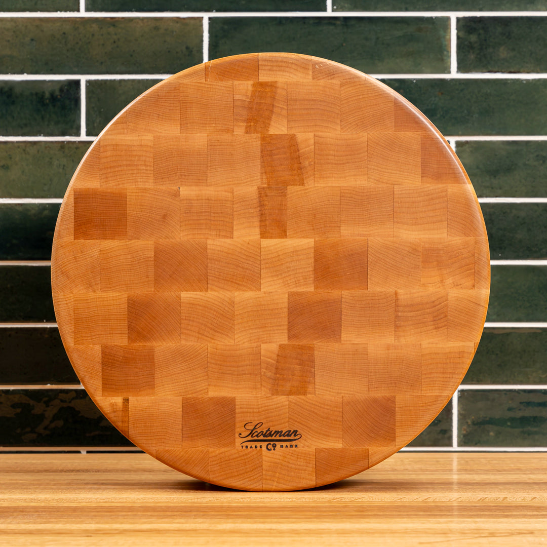 Maple End Grain Round Butcher Block