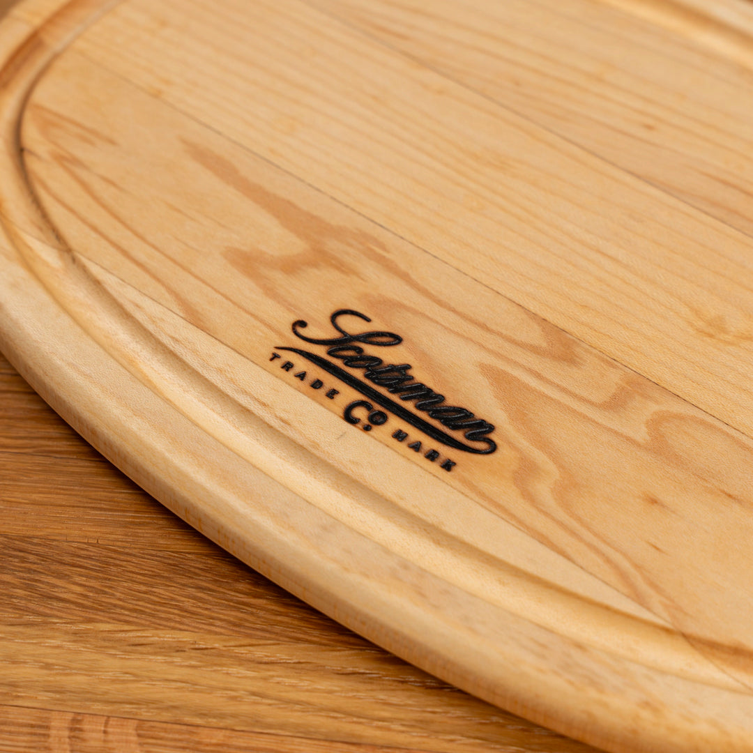 Maple Oval Serving Board with Juice Groove