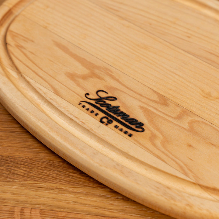 Maple Oval Serving Board with Juice Groove