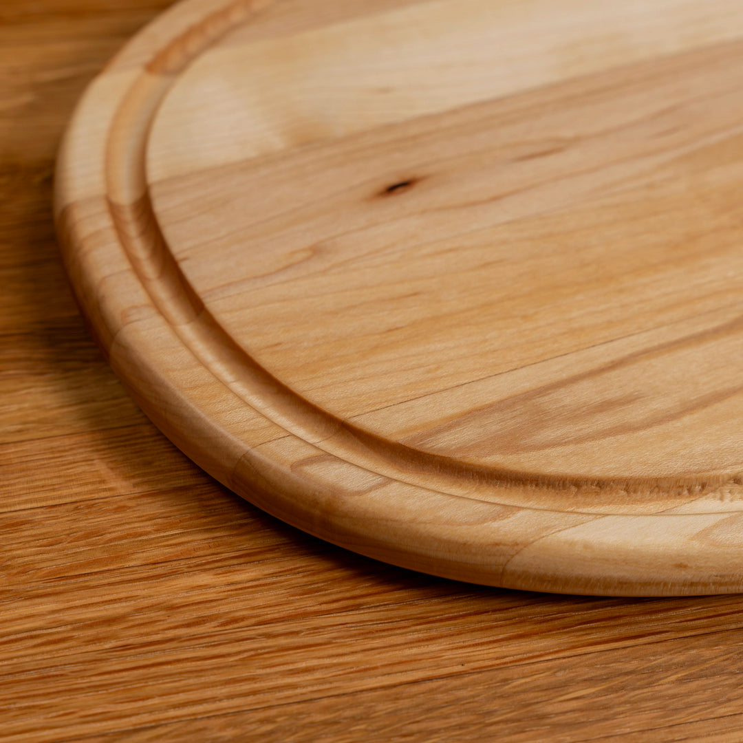 Maple Oval Serving Board with Juice Groove