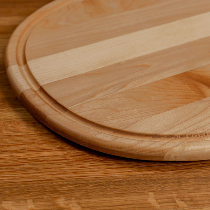 Maple Oval Serving Board with Juice Groove