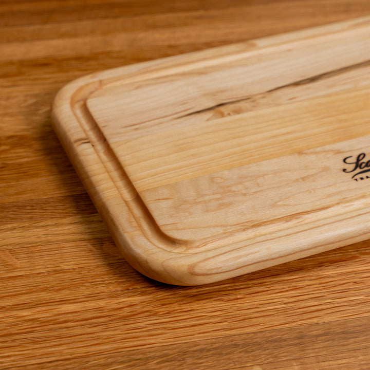 Maple Rectangle Serving Board with Juice Groove