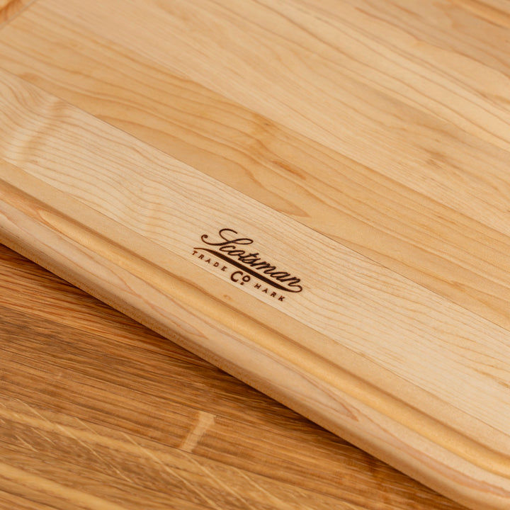 Maple Rectangle Serving Board with Juice Groove