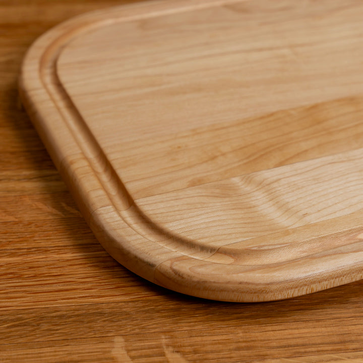 Maple Rectangle Serving Board with Juice Groove