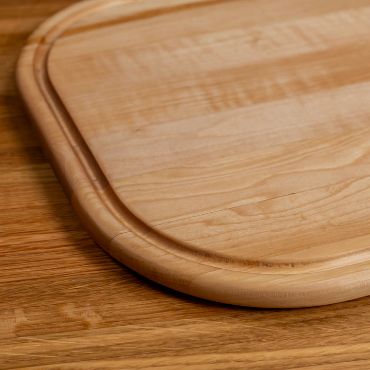 Maple Rectangle Serving Board with Juice Groove