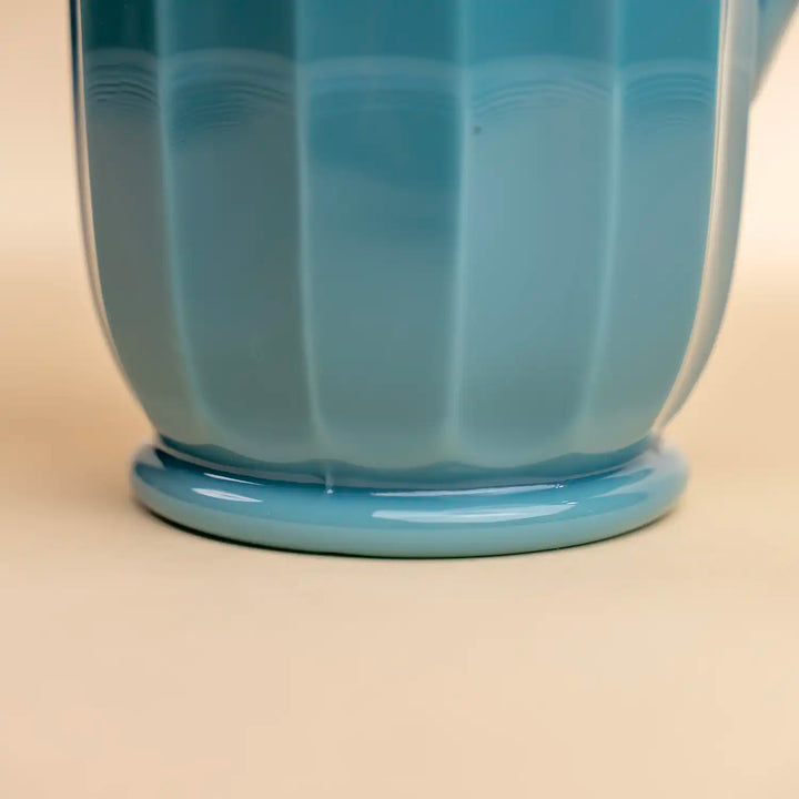 Mosser Glassware Georgia Blue Collection Panel Glass Pitcher