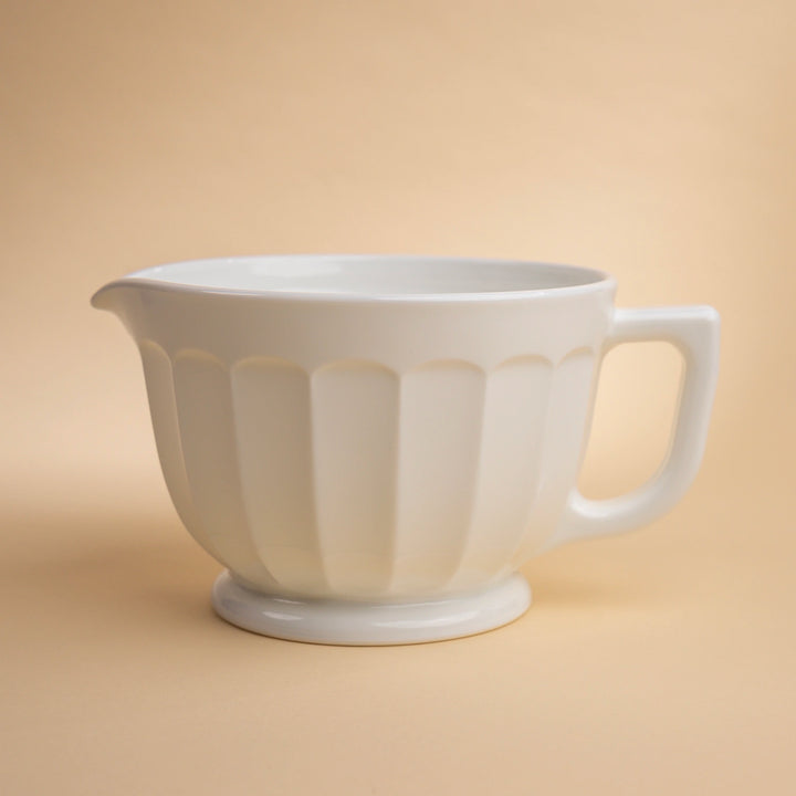 Milk Glass Panel Batter Bowl