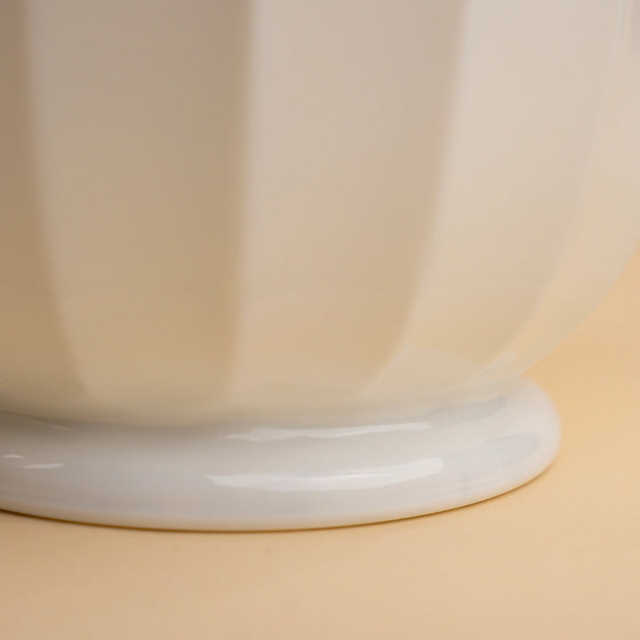 Milk Glass Panel Batter Bowl