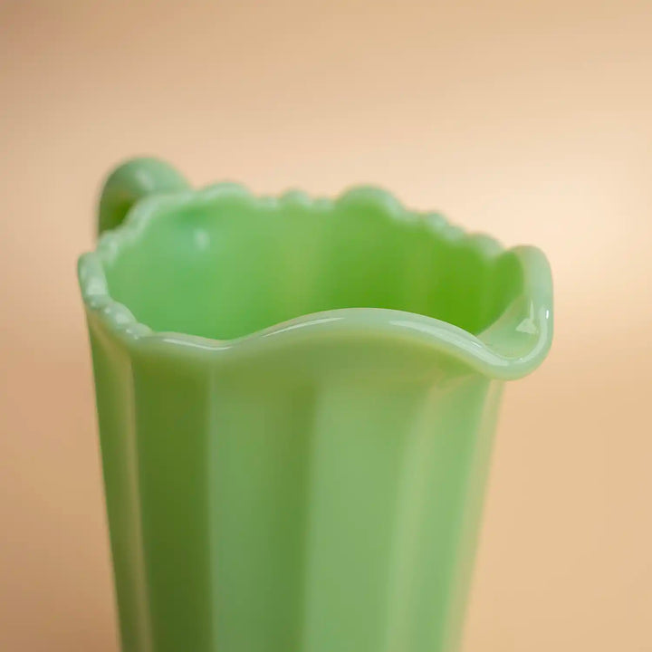 Jadeite Panel Glass Pitcher