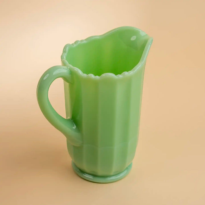 Jadeite Panel Glass Pitcher