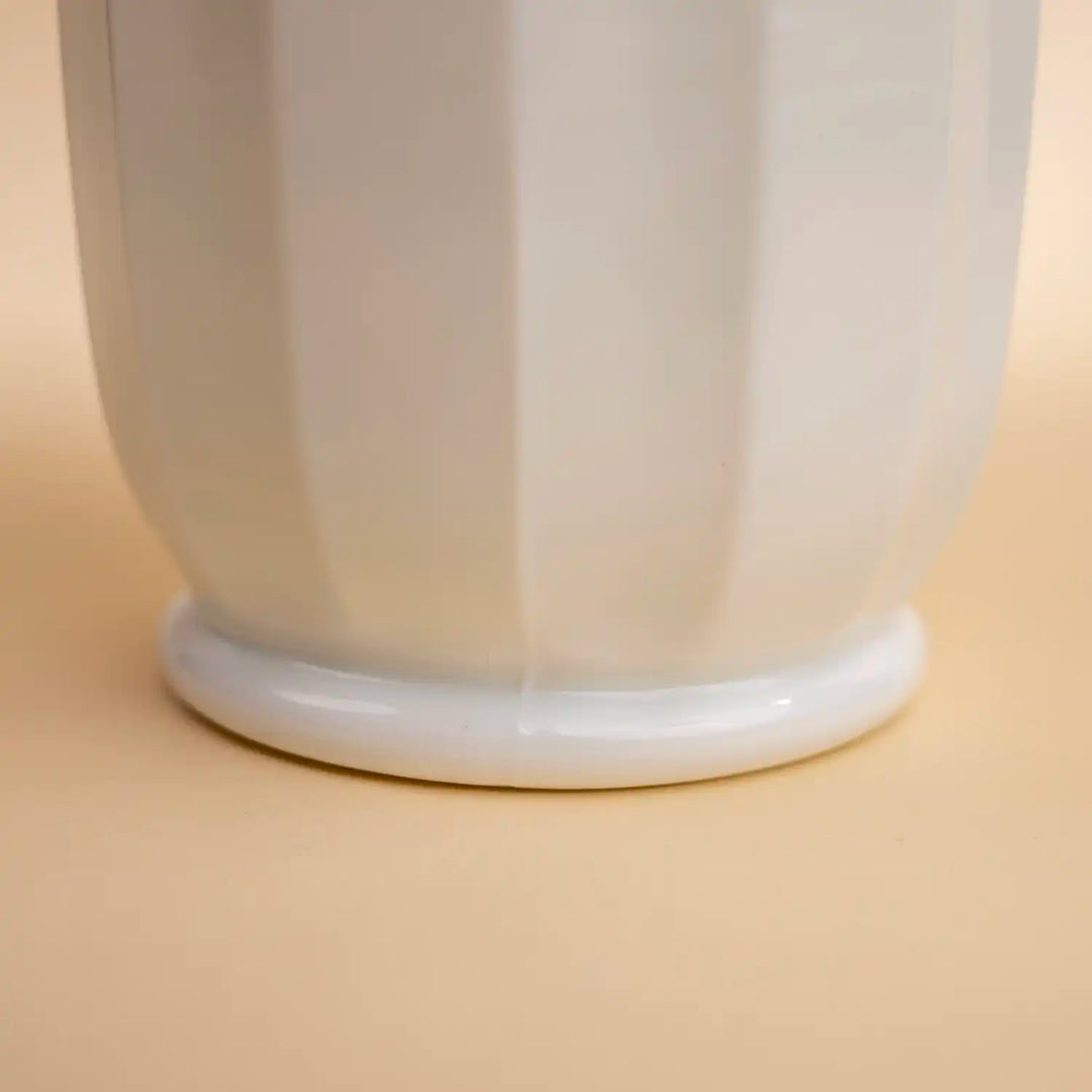 Milk Glass Panel Glass Pitcher