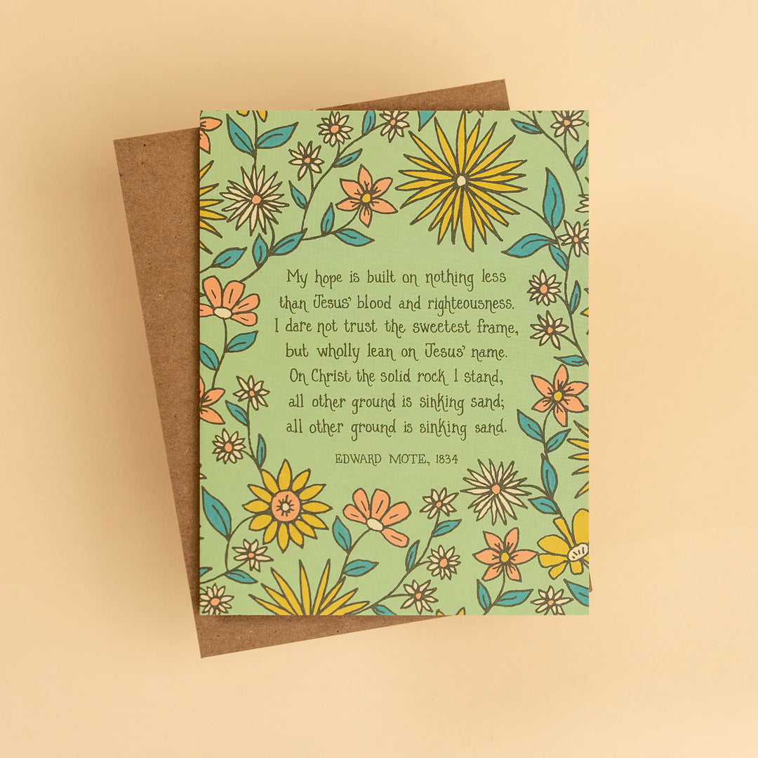 My Hope Is Built Hymn Greeting Card