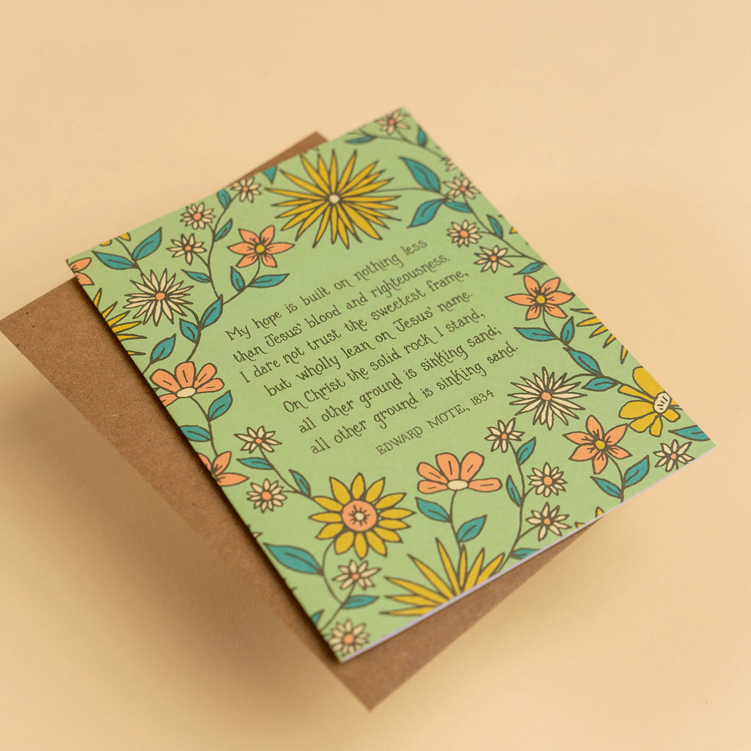 My Hope Is Built Hymn Greeting Card