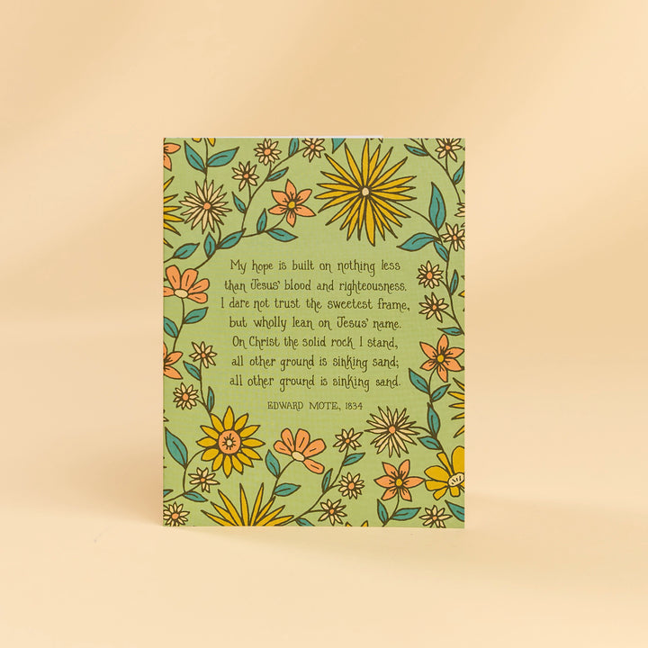 My Hope Is Built Hymn Greeting Card