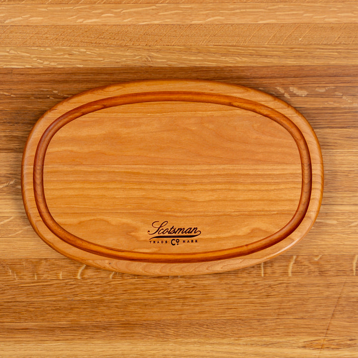 Cherry Oval Serving Board with Juice Groove