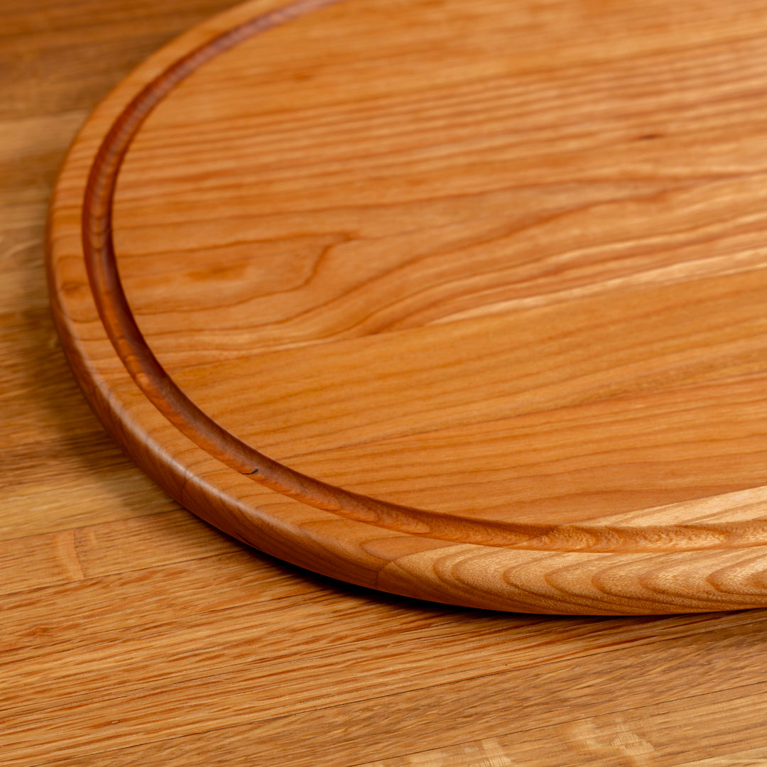 Cherry Oval Serving Board with Juice Groove