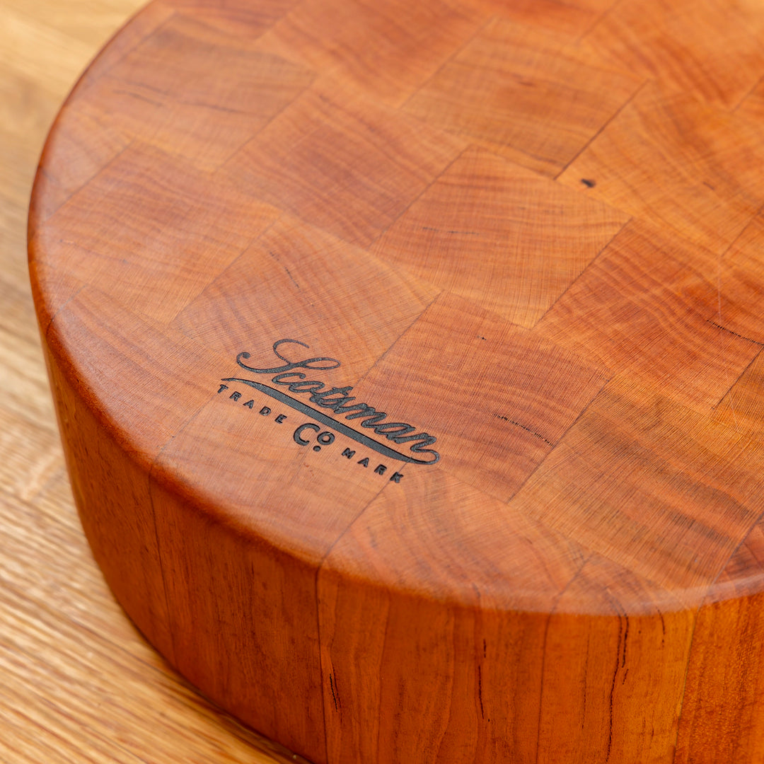 Cherry End Grain Round Butcher Block