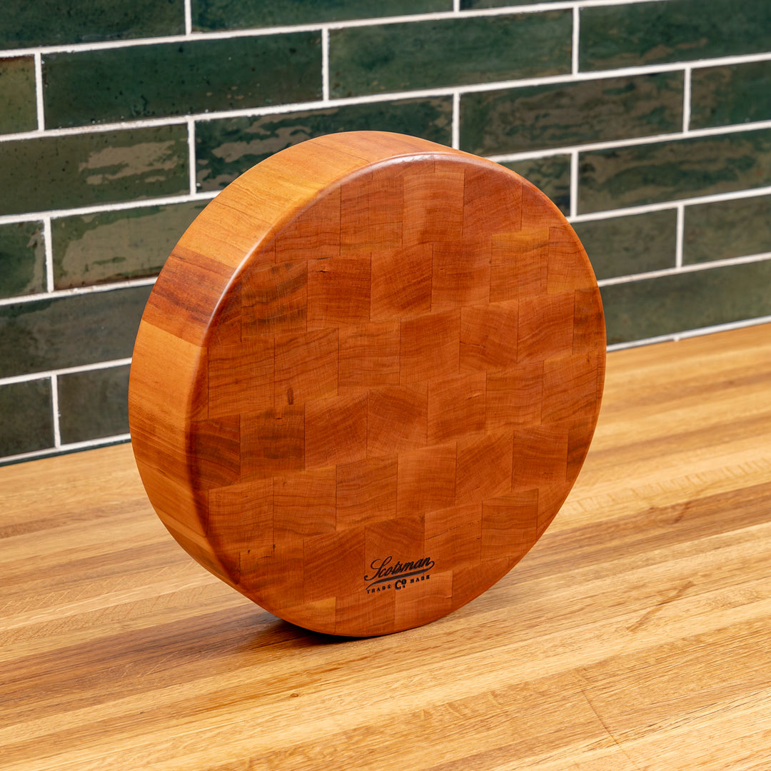 Cherry End Grain Round Butcher Block