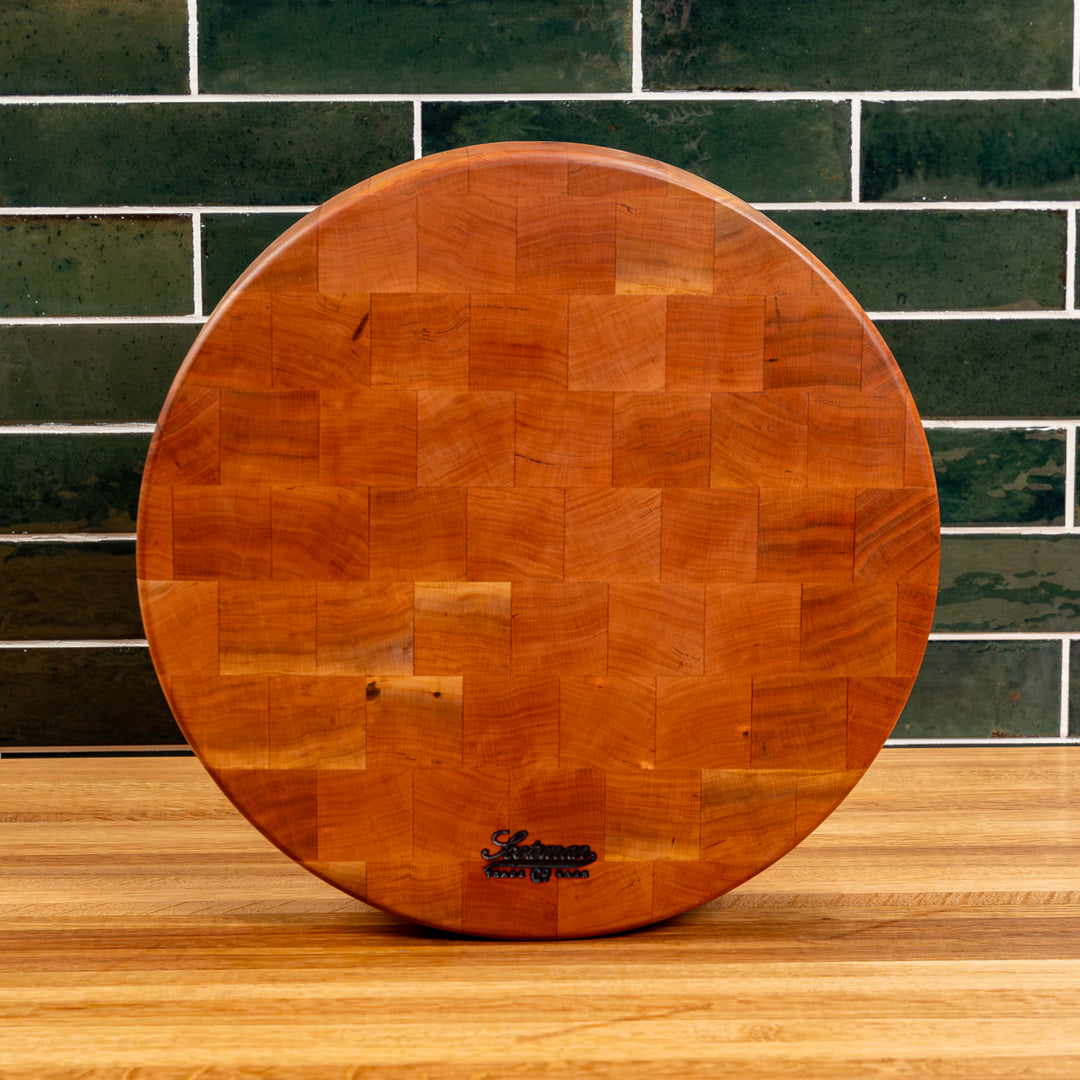 Cherry End Grain Round Butcher Block