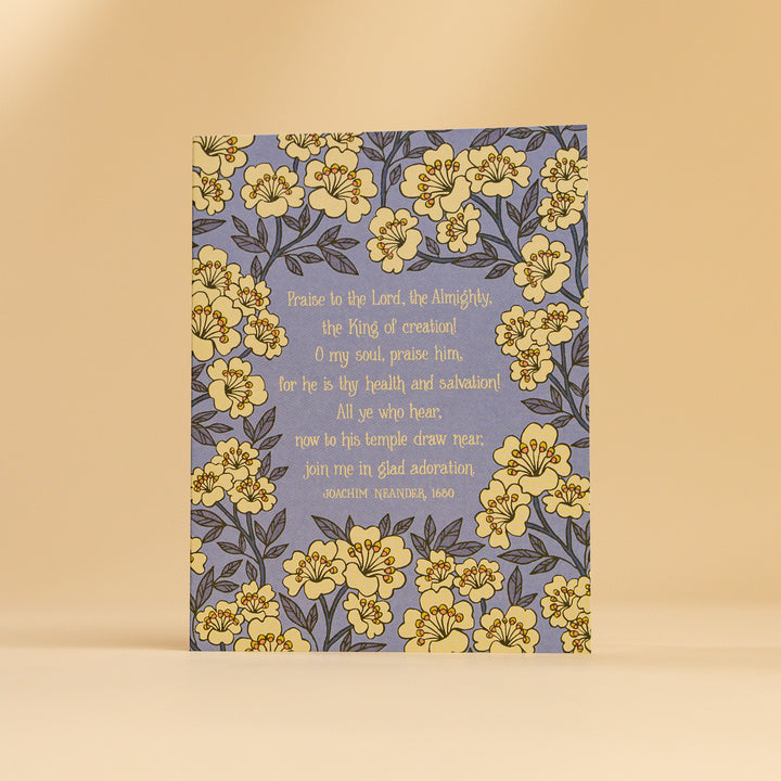 Praise To the Lord, the Almighty Hymn Greeting Card