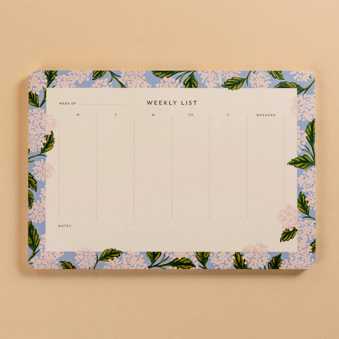 Rifle Paper Co. Hydrangea Weekly Desk Pad