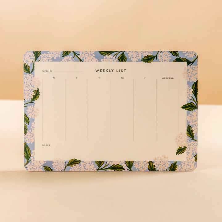 Rifle Paper Co. Hydrangea Weekly Desk Pad